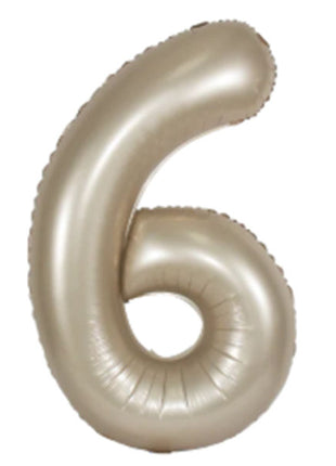 34in DecoChamp Champagine Number 6 Balloon - Joker Party Supply