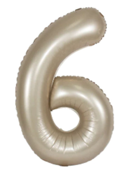 34in DecoChamp Champagine Number 6 Balloon - Joker Party Supply