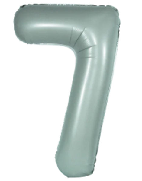 34in DecoChamp Eucalyptus Number 7 Balloon - Joker Party Supply