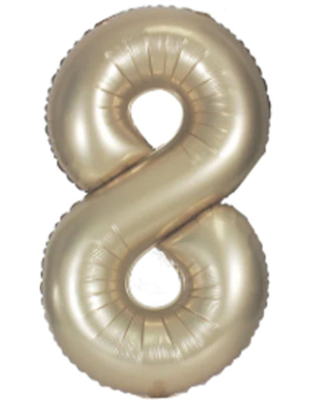 34in DecoChamp Champagine Number 8 Balloon - Joker Party Supply