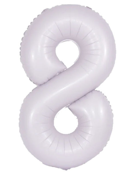 34in DecoChamp Lilac Number 8 Balloon - Joker Party Supply