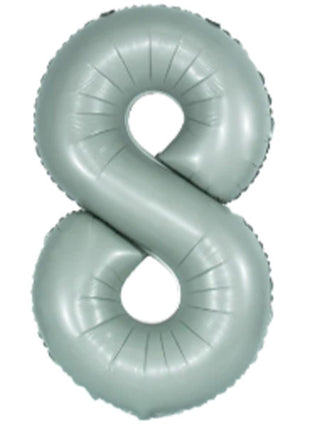 34in DecoChamp Eucalyptus Number 8 Balloon - Joker Party Supply