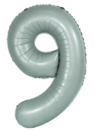 34in DecoChamp Eucalyptus Number 9 Balloon - Joker Party Supply
