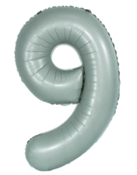 34in DecoChamp Eucalyptus Number 9 Balloon - Joker Party Supply