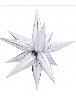 60in DecoChamp Silver Giant Starburst Balloon - Joker Party Supply
