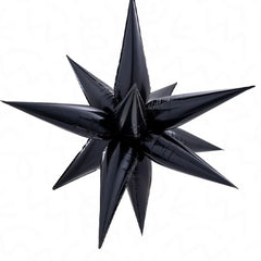 60in DecoChamp Black Giant Starburst Balloon - Joker Party Supply