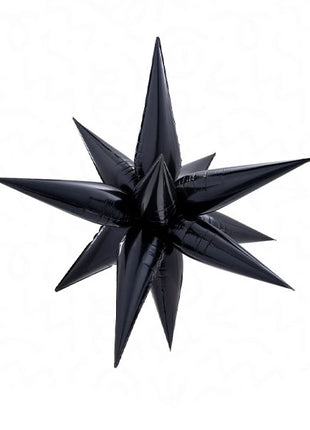60in DecoChamp Black Giant Starburst Balloon - Joker Party Supply