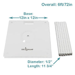 DecoChamp Base 12in x 12in - Joker Party Supply
