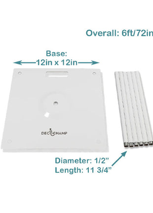 DecoChamp Base 12in x 12in - Joker Party Supply