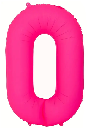 Globo número 0 rosa neón DecoChamp de 34 pulgadas