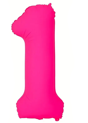 Globo número 1 rosa neón DecoChamp de 34 pulgadas