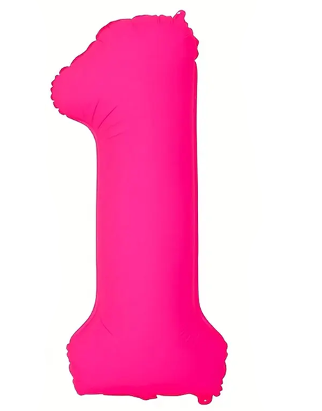 Globo número 1 rosa neón DecoChamp de 34 pulgadas