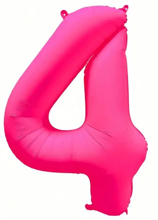 Globo número 4 rosa neón DecoChamp de 34 pulgadas