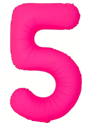 Globo rosa neón número 5 de DecoChamp de 34 pulgadas