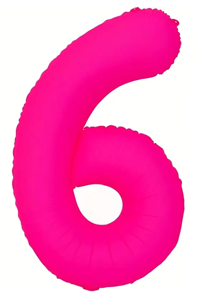 Globo número 6 rosa neón DecoChamp de 34 pulgadas