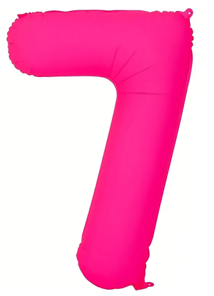 Globo número 7 rosa neón DecoChamp de 34 pulgadas