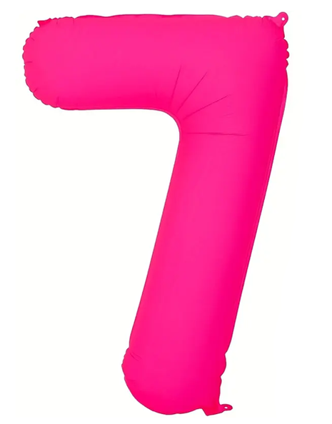 Globo número 7 rosa neón DecoChamp de 34 pulgadas