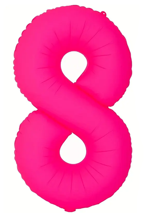 Globo número 8 rosa neón DecoChamp de 34 pulgadas