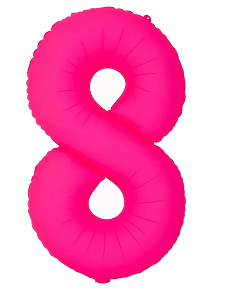 Globo número 8 rosa neón DecoChamp de 34 pulgadas