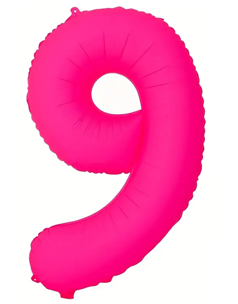 Globo número 9 rosa neón DecoChamp de 34 pulgadas
