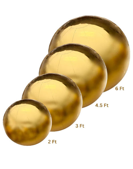 DecoChamp DecoBalls Gold Combo (2ft, 3ft, 4.5ft, 6ft) Air Machine Included