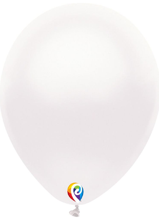 12in Funsational Pearl White 50ct - Joker Party Supply