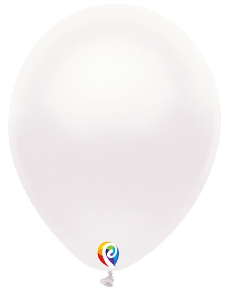 12in Funsational Pearl White 50ct - Joker Party Supply