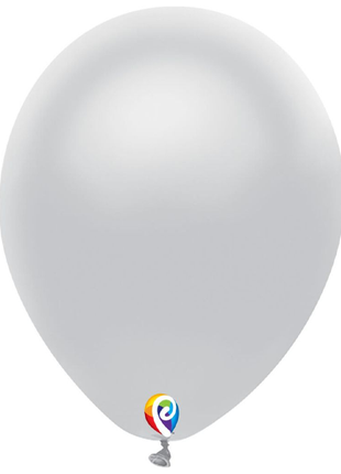 12in Funsational Metallic Silver 12ct - Joker Party Supply