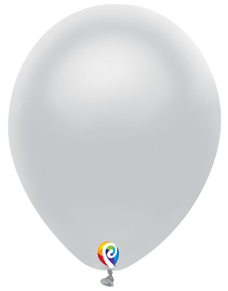 7in Funsational Metallic Silver 50ct - Joker Party Supply