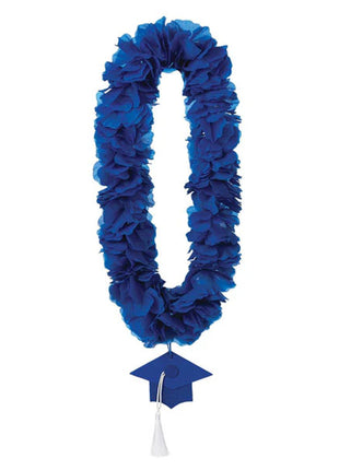 Amscan Blue Fabric Lei with Graduation Cap Pendant (20in)