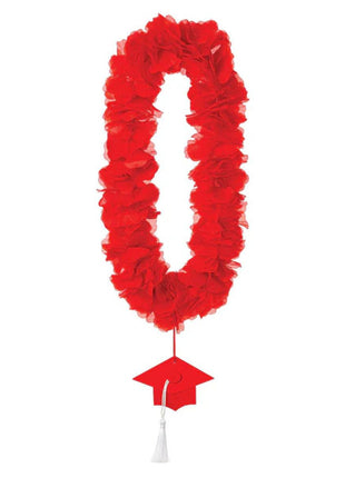 Amscan Red Fabric Lei with Graduation Cap Pendant (20in)