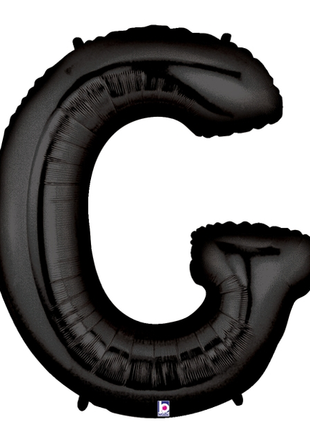 34in Betallic Black Letter G Megaloons - Joker Party Supply