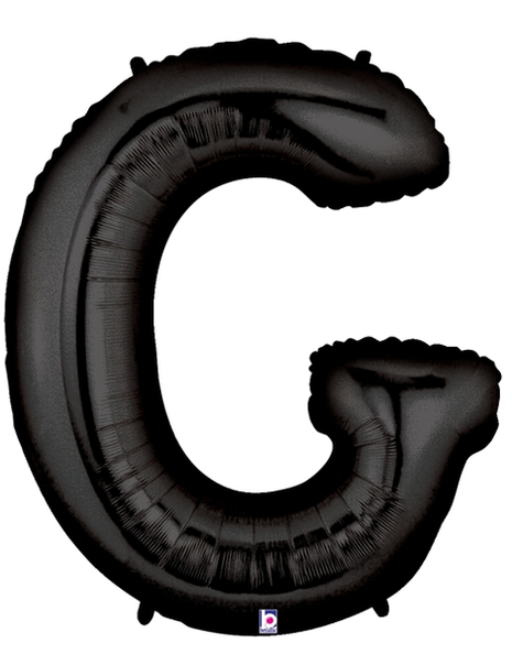 34in Betallic Black Letter G Megaloons - Joker Party Supply