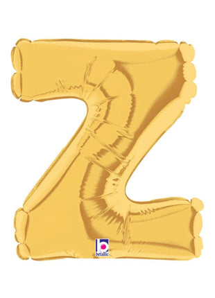 7in Betallic Air-Filled Gold Letter Z Megaloons JR