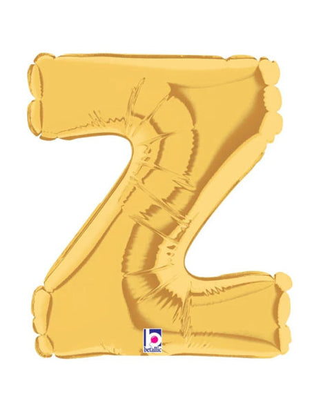 7in Betallic Air-Filled Gold Letter Z Megaloons JR