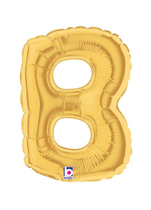 7in Betallic Air-Filled Gold Letter B Megaloons JR