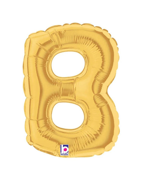 7in Betallic Air-Filled Gold Letter B Megaloons JR