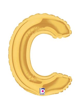 7in Betallic Air-Filled Gold Letter C Megaloons JR
