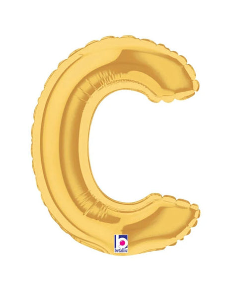 7in Betallic Air-Filled Gold Letter C Megaloons JR