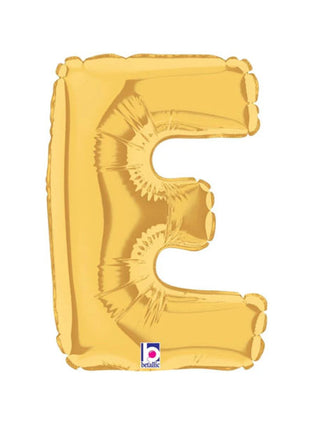 7in Betallic Air-Filled Gold Letter E Megaloons JR