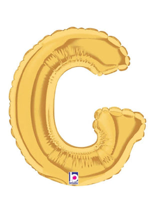 7in Betallic Air-Filled Gold Letter G Megaloons JR