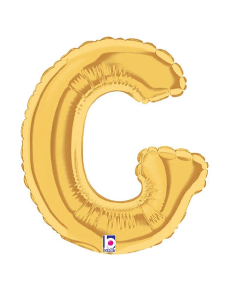 7in Betallic Air-Filled Gold Letter G Megaloons JR