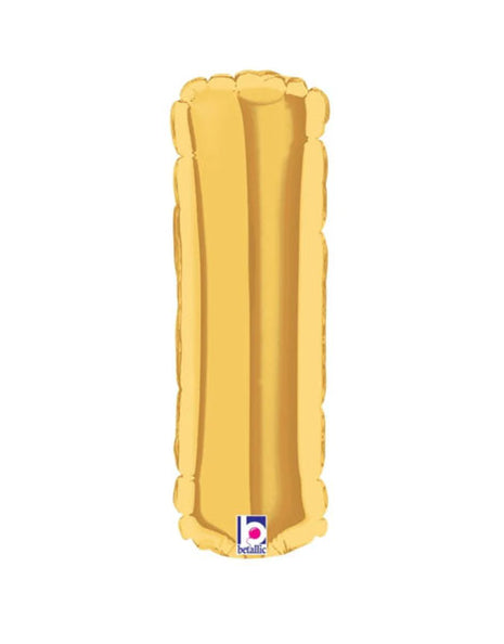 7in Betallic Air-Filled Gold Letter I Megaloons JR