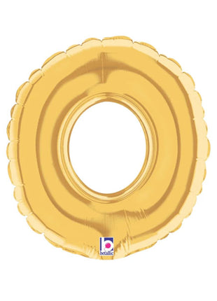 7in Betallic Air-Filled Gold Letter O Megaloons JR