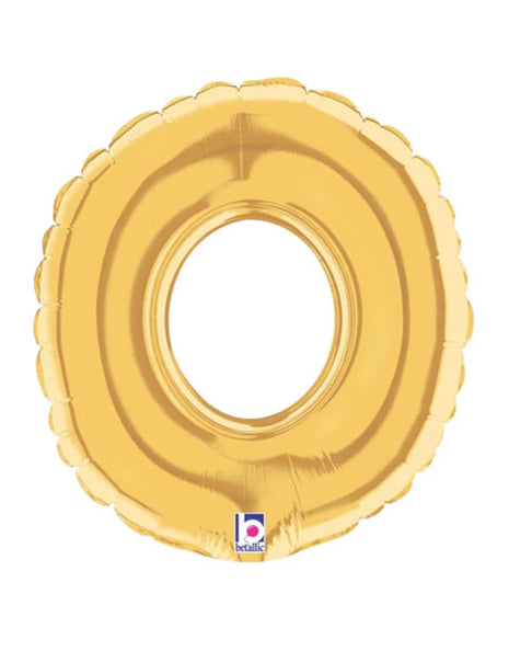 7in Betallic Air-Filled Gold Letter O Megaloons JR