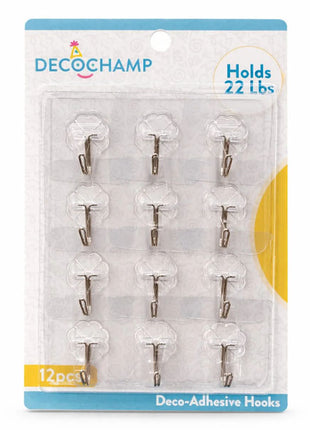 DecoChamp Deco Adhesive Hooks (12pc)