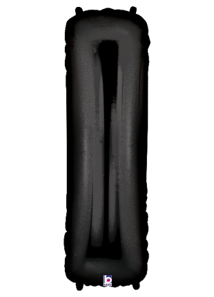 34in Betallic Black Letter I Megaloons - Joker Party Supply