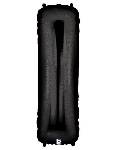 34in Betallic Black Letter I Megaloons - Joker Party Supply