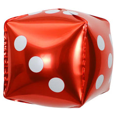 22in Party Red Dice Casino Cube Balloon - Joker Party Supply
