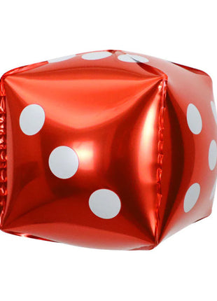 22in Party Red Dice Casino Cube Balloon - Joker Party Supply